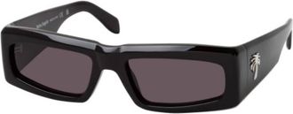 Palm Angels Grey Rectangular Unisex Sunglasses PERI055 1007 58