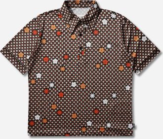 Maison Margiela Men s Floral Polo Shirt Black / Red