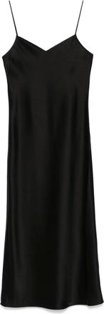 Polo Ralph Lauren Abito midi in raso - Nero