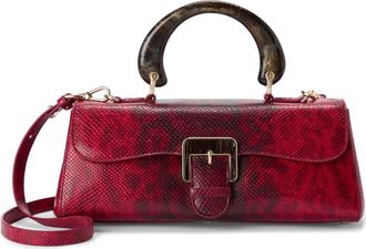 Brahmin Dayan Croc Embossed Leather Satchel in Red Opal Cassatt at Nordstrom