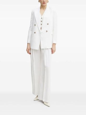 Ermanno Scervino Mouwloze top met knoopsluiting - Wit