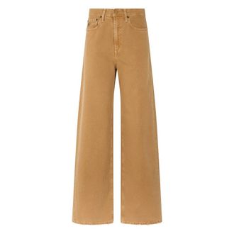 Lois Wijde Katoenen Jeans - Dames - Loose Fit Jeans - Bruin - W30 - Katoen - Jeans