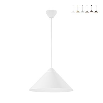 Luce-Ambiente-Design L&aacute;mpara Colgante Moderna De Metal Con Difusor C&oacute;nico Bigbang - Blanco
