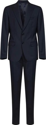 Dolce & Gabbana Single-breasted Martini Light Wool Gabardine Suit - Heren - Business pakken - Blauw - 2XL - Wol - Kostuums