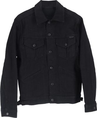 Tom Ford Pre-owned Mens Tom Selvedge Jacket with Pockets in Black Cotton Denim - Size IT 46 (Mens)