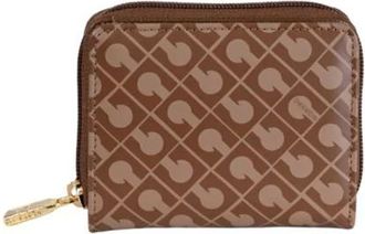 Gherardini Zip Round Small Wallet - Dames - Portefeuilles - Bruin - ONE Size - Leer - Accessoires