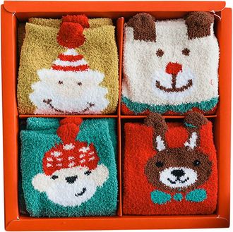 Generic Womens Winter Socks 2024 - Ladies Novelty Fun Socks Xmas Winter Warm Bed Sock Cosy Fuzzy Warm Knee-Length Thick Woman Bed Sock Women Gifts Xmas Fantas