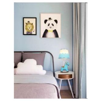 Trade Shop Trade Shop - Lampada Da Comodino Scrivania Cameretta Bimba Bimbo Cavallo A Dondolo E27 D09 - Azul