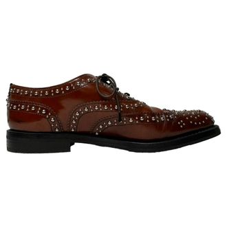 Churchs Burwood Met Studded Brogues in Brown Leather