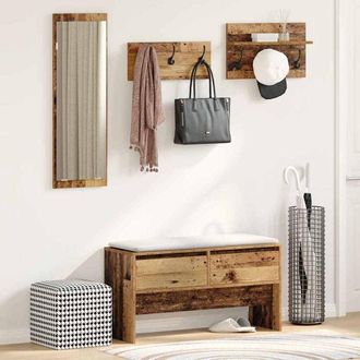 vidaXL Set mobili da ingresso Legno vecchio 90 x 31 x 46.5 cm - Vidaxl