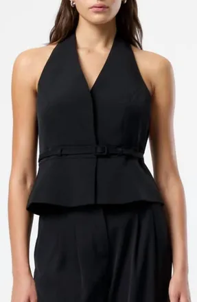 French Connection Harry Suiting Halter Top In Black