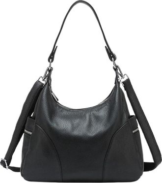 Generic Compatible For Women Shoulder Bags Elegant Lady Tote Handbag Black Grey Crossbody(Black)