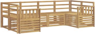 vidaXL Conjunto De Sof&aacute;s De Exterior 6 Uds. Blanco Vidaxl