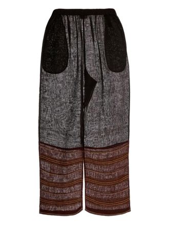 Tory Burch Pantaloni a righe - Grigio