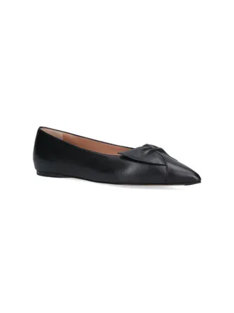 Ferragamo Womens Flat Shoes Black Upper: Lamb Leather