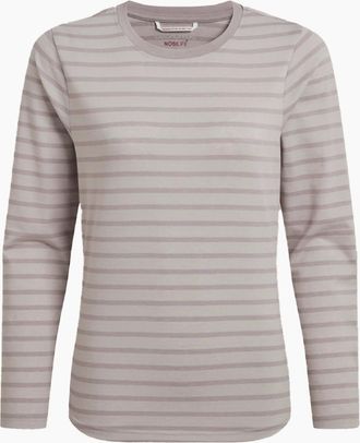 Craghoppers Womens Craghoppers Womens/Ladies Akona Striped Nosilife Long-Sleeved T-Shirt - Cream - Size: 10