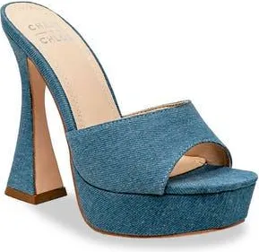 Chase + Chloe by Intouch Footwear Platform Sandal in Denim at Nordstrom Rack, Size 6.5