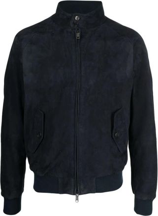 Baracuta Blauwe Su&egrave;de Panel Coat - Heren - Zomerjassen - Blauw - S - Su&egrave;de - Jassen