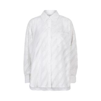 Dante6 Relaxte fil coup&eacute; shirt Ginny stijl - Dames - Blouses & Shirts - Wit - Maat: M Denim