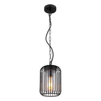 Globo Lighting L&aacute;mpara Colgante - Nina - Negro - Metal - &Oslash; 16cm - E27 - - Globo