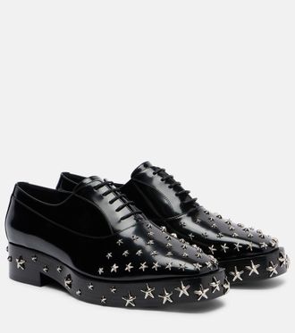 Comme Des Gar&ccedil;ons x Jimmy Choo embellished leather derby shoes