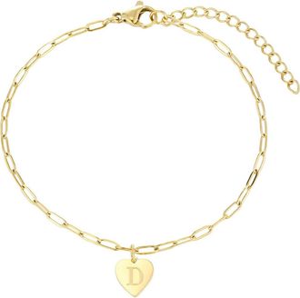 Adornia Initial Chain Bracelet in Gold-D at Nordstrom Rack