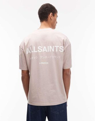 AllSaints Underground - T-shirt rosa tenue