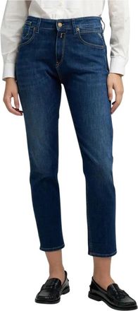 Replay Boyfriend Jeans - Dames - Cropped Jeans - Blauw - W27 L30 - Katoen - Jeans