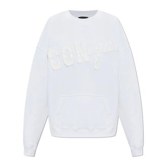 Dsquared2 Sweatshirts, female, White, Size: XS Sweatshirt with patch