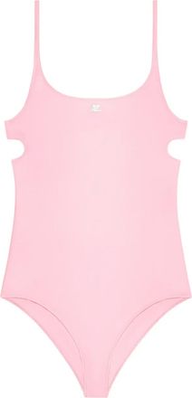 Courr&egrave;ges Badpak met geborduurd logo en uitgesneden details - Roze