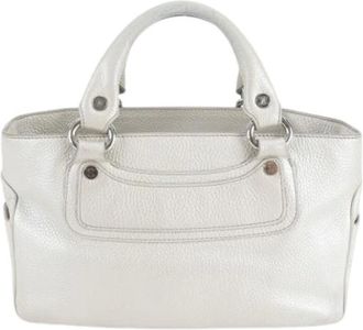 Celine Pre-owned Handbags, female, White, Size: ONE SIZE Pre-owned Vintage Tote Bag