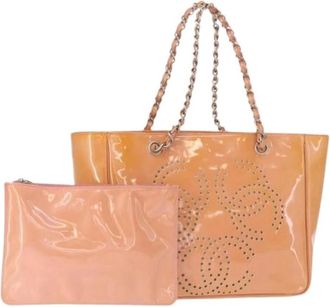 Chanel Pre-owned Tote Bags, female, Orange, Size: ONE SIZE Pre-owned Triple CC Tote