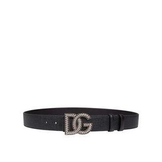 Dolce & Gabbana Heren, Accessoires, Zwart, Maat: 100 CM Leer