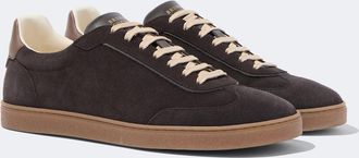 Brunello Cucinelli Leather-trimmed suede sneakers