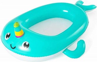 Trade Shop Trade Shop - Canotto Forma Narvalo Canottino Gonfiabile Piscina Mare 118x89 Cm Bambini 34120