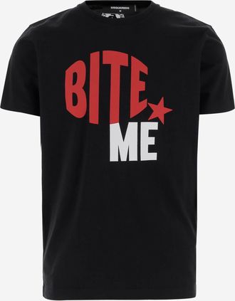 Dsquared2 T-shirt Whit Maxi Print