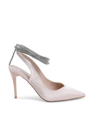 19V69 Womens Pump Cream HL032 PANNA Fabric - Size UK 8