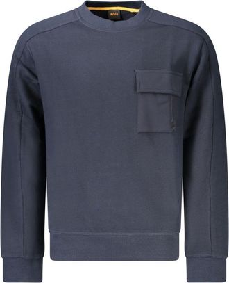 HUGO BOSS Blue Organic Cotton Mens Mens Sweatshirt