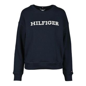 Tommy Hilfiger Dames, Sweatshirts & Hoodies, Blauw, Maat: XL Katoen