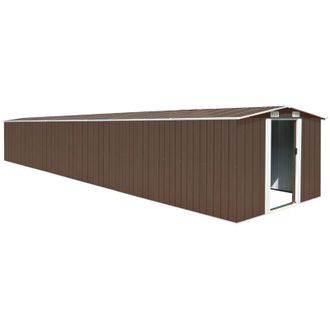 vidaXL Vidaxl Cobertizo De Jard&iacute;n Acero Galvanizado Marr&oacute;n 257x779x181 Cm