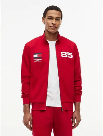 Tommy Hilfiger Mens Retro Soccer Track Jacket - Medium Red - L