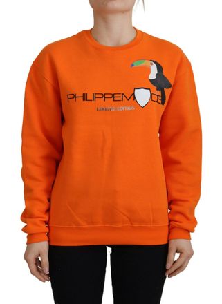 Philippe Model Printed Long Sleeves Pullover Womens Sweater