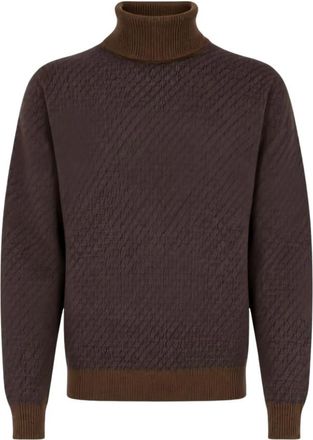 Manuel Ritz Gebreide trui met coltrui - Heren - Coltruien - Bruin - XL - Truien & Vesten