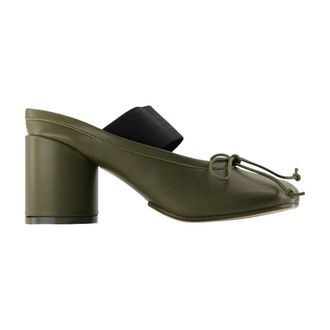 Maison Margiela Anatomische Numeralsandalen - Dames - Muiltjes - Groen - 40 EU - Leer - Schoenen