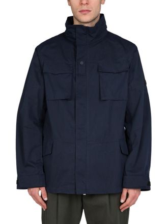 Lardini Navy Blue Solid Jackets