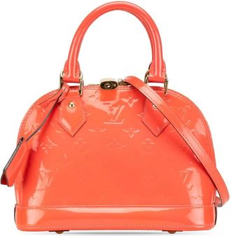Louis Vuitton Pre-owned Handbags, female, Orange, Size: ONE SIZE Pre-owned Monogram Vernis Alma BB Handbag