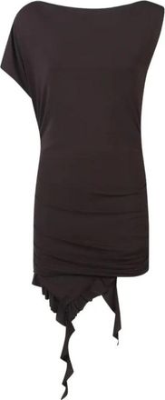 Pinko Alisha Dress - Dames - Korte kleedjes - Bruin - S - Nylon - Kleedjes