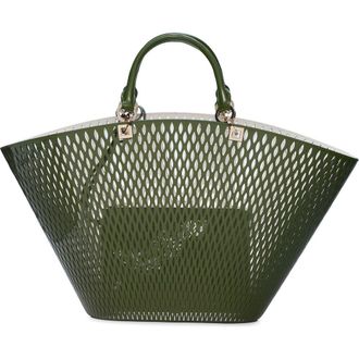 Tom Ford Large Panier Cutout Patent Leather Tote in Chive at Nordstrom