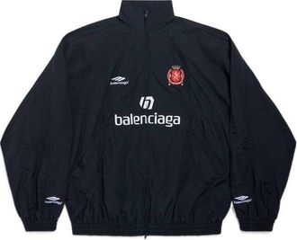 Balenciaga Paris Soccer Tracksuit Jacket Black 780884TPQ381000
