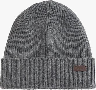 Barbour Mens Barbour CARLTON Mens Beanie Grey - Size: ONE-SIZE